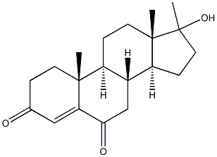 17-hydroxy-17-methylandrost-4-ene-3,6-dione Struktur