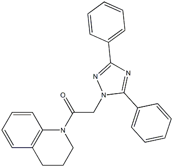 1-[(3,5-diphenyl-1H-1,2,4-triazol-1-yl)acetyl]-1,2,3,4-tetrahydroquinoline Struktur