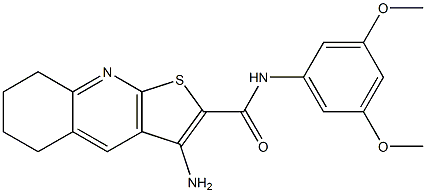 3-amino-N-(3,5-dimethoxyphenyl)-5,6,7,8-tetrahydrothieno[2,3-b]quinoline-2-carboxamide Struktur