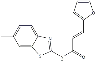 3-(2-furyl)-N-(6-methyl-1,3-benzothiazol-2-yl)acrylamide Struktur