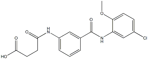 4-{3-[(5-chloro-2-methoxyanilino)carbonyl]anilino}-4-oxobutanoic acid Struktur