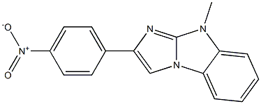 2-{4-nitrophenyl}-9-methyl-9H-imidazo[1,2-a]benzimidazole Struktur