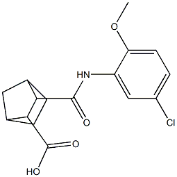 3-[(5-chloro-2-methoxyanilino)carbonyl]bicyclo[2.2.1]heptane-2-carboxylic acid Struktur