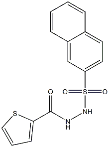 N'-(2-thienylcarbonyl)-2-naphthalenesulfonohydrazide Struktur