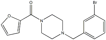 1-(3-bromobenzyl)-4-(2-furoyl)piperazine Struktur