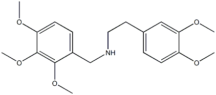 N-[2-(3,4-dimethoxyphenyl)ethyl]-N-(2,3,4-trimethoxybenzyl)amine Struktur