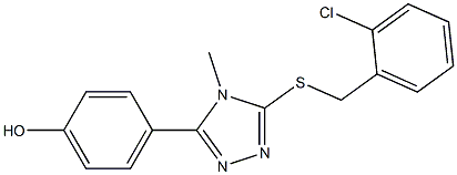 4-{5-[(2-chlorobenzyl)sulfanyl]-4-methyl-4H-1,2,4-triazol-3-yl}phenol Struktur