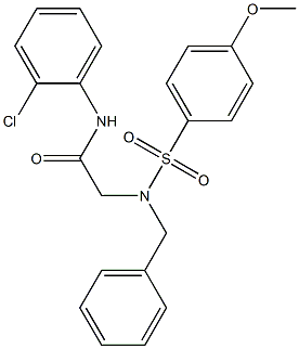 N-(2-chlorophenyl)-2-[{[4-(methyloxy)phenyl]sulfonyl}(phenylmethyl)amino]acetamide Struktur