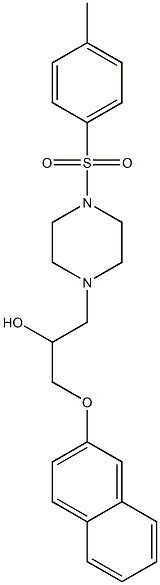 1-{4-[(4-methylphenyl)sulfonyl]-1-piperazinyl}-3-(2-naphthyloxy)-2-propanol Struktur