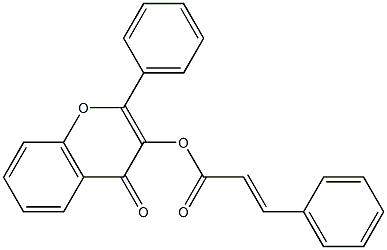 4-oxo-2-phenyl-4H-chromen-3-yl 3-phenylacrylate Struktur