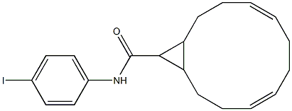 N-(4-iodophenyl)bicyclo[10.1.0]trideca-4,8-diene-13-carboxamide Struktur