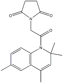 1-[2-oxo-2-(2,2,4,6-tetramethyl-1(2H)-quinolinyl)ethyl]-2,5-pyrrolidinedione Struktur