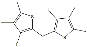 3-iodo-2-[(3-iodo-4,5-dimethyl-2-thienyl)methyl]-4,5-dimethylthiophene Struktur