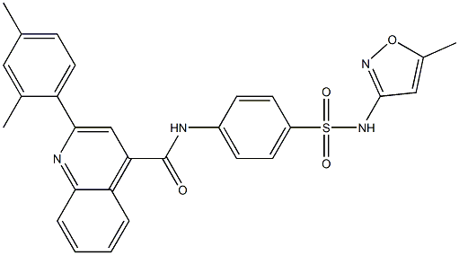 2-(2,4-dimethylphenyl)-N-(4-{[(5-methyl-3-isoxazolyl)amino]sulfonyl}phenyl)-4-quinolinecarboxamide Struktur