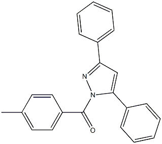 (3,5-diphenyl-1H-pyrazol-1-yl)(4-methylphenyl)methanone Struktur