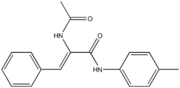 (Z)-2-(acetylamino)-N-(4-methylphenyl)-3-phenyl-2-propenamide Struktur