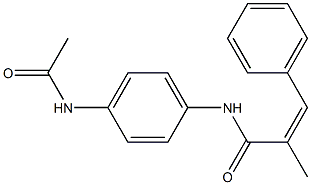 (Z)-N-[4-(acetylamino)phenyl]-2-methyl-3-phenyl-2-propenamide Struktur