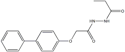 2-([1,1'-biphenyl]-4-yloxy)-N'-propionylacetohydrazide Struktur