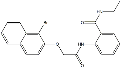 2-({2-[(1-bromo-2-naphthyl)oxy]acetyl}amino)-N-ethylbenzamide Struktur