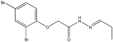 2-(2,4-dibromophenoxy)-N'-[(E)propylidene]acetohydrazide Struktur