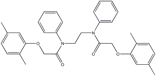 2-(2,5-dimethylphenoxy)-N-(2-{[2-(2,5-dimethylphenoxy)acetyl]anilino}ethyl)-N-phenylacetamide Struktur