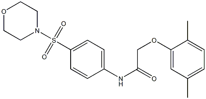 2-(2,5-dimethylphenoxy)-N-[4-(4-morpholinylsulfonyl)phenyl]acetamide Struktur