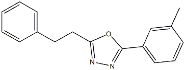 2-(3-methylphenyl)-5-phenethyl-1,3,4-oxadiazole Struktur