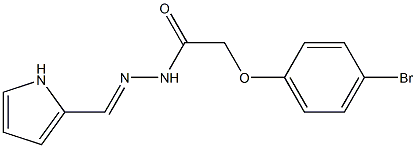 2-(4-bromophenoxy)-N'-[(E)-1H-pyrrol-2-ylmethylidene]acetohydrazide Struktur