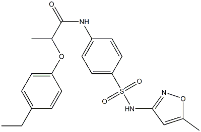 2-(4-ethylphenoxy)-N-(4-{[(5-methyl-3-isoxazolyl)amino]sulfonyl}phenyl)propanamide Struktur