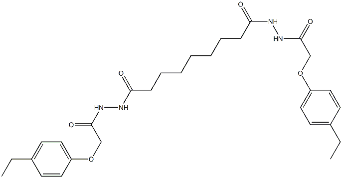 2-(4-ethylphenoxy)-N'-(9-{2-[2-(4-ethylphenoxy)acetyl]hydrazino}-9-oxononanoyl)acetohydrazide Struktur