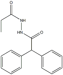 2,2-diphenyl-N'-propionylacetohydrazide Struktur