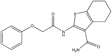 2-[(2-phenoxyacetyl)amino]-4,5,6,7-tetrahydro-1-benzothiophene-3-carboxamide Struktur