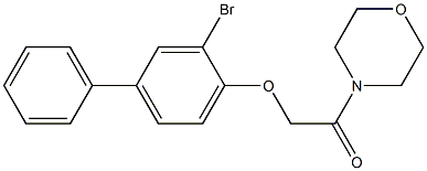 2-[(3-bromo[1,1'-biphenyl]-4-yl)oxy]-1-(4-morpholinyl)-1-ethanone Struktur