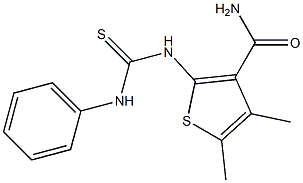 2-[(anilinocarbothioyl)amino]-4,5-dimethyl-3-thiophenecarboxamide Struktur