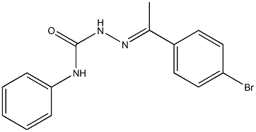 2-[(E)-1-(4-bromophenyl)ethylidene]-N-phenyl-1-hydrazinecarboxamide Struktur