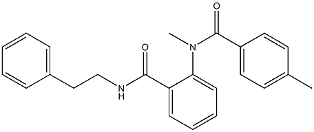 2-[methyl(4-methylbenzoyl)amino]-N-phenethylbenzamide Struktur