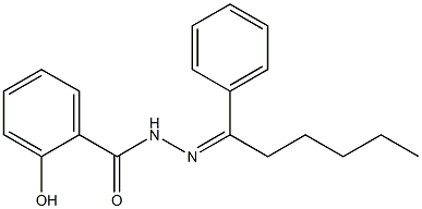 2-hydroxy-N'-[(Z)-1-phenylhexylidene]benzohydrazide Struktur