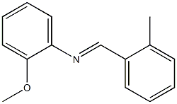 N-(2-methoxyphenyl)-N-[(E)-(2-methylphenyl)methylidene]amine Struktur