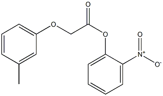 2-nitrophenyl 2-(3-methylphenoxy)acetate Struktur