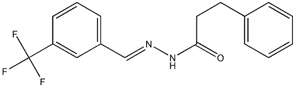 3-phenyl-N'-{(E)-[3-(trifluoromethyl)phenyl]methylidene}propanohydrazide Struktur