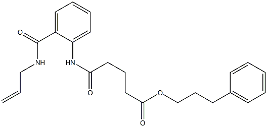 3-phenylpropyl 5-{2-[(allylamino)carbonyl]anilino}-5-oxopentanoate Struktur