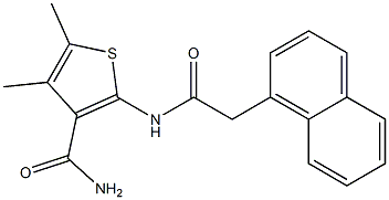 4,5-dimethyl-2-{[2-(1-naphthyl)acetyl]amino}-3-thiophenecarboxamide Struktur