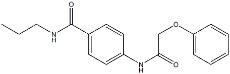 4-[(2-phenoxyacetyl)amino]-N-propylbenzamide Struktur