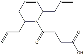 4-[2,6-diallyl-3,6-dihydro-1(2H)-pyridinyl]-4-oxobutanoic acid Struktur