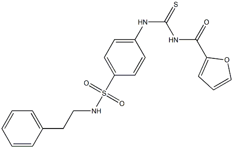 4-{[(2-furoylamino)carbothioyl]amino}-N-phenethylbenzenesulfonamide Struktur