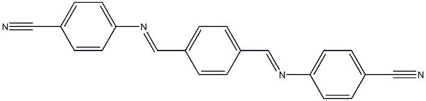 4-{[(E)-(4-{[(4-cyanophenyl)imino]methyl}phenyl)methylidene]amino}benzonitrile Struktur