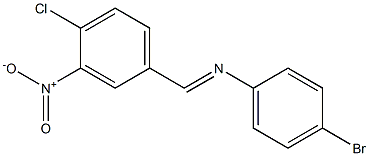 N-(4-bromophenyl)-N-[(E)-(4-chloro-3-nitrophenyl)methylidene]amine Struktur