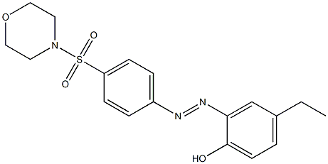 4-ethyl-2-{(E)-2-[4-(4-morpholinylsulfonyl)phenyl]diazenyl}phenol Struktur