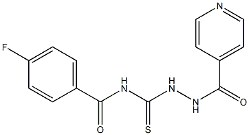 4-fluoro-N-[(2-isonicotinoylhydrazino)carbothioyl]benzamide Struktur