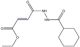 ethyl (E)-4-[2-(cyclohexylcarbonyl)hydrazino]-4-oxo-2-butenoate Struktur